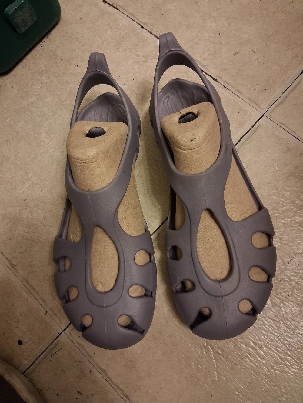 Women's Taupe Purple TRIBORD Slip-On Water-Friendly Sandals like Crocs Size 7
